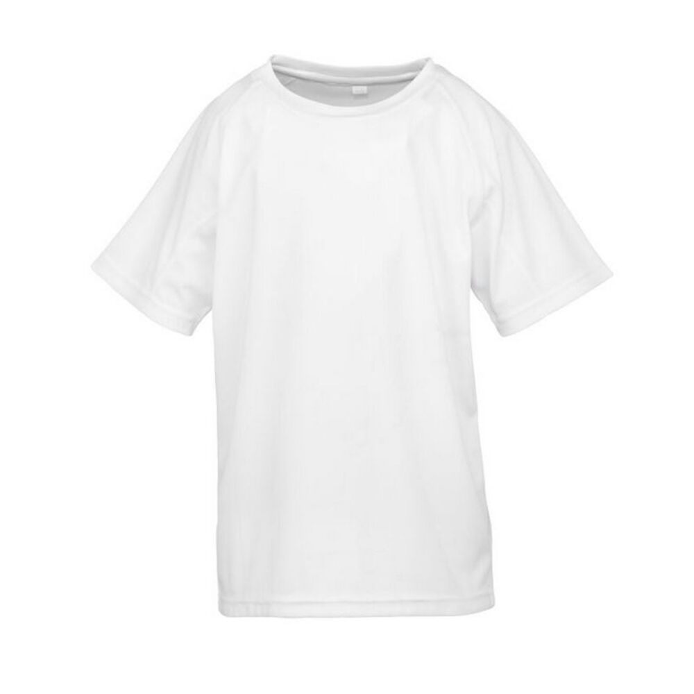 Spiro Impact Childrens/Kids Junior Performance Aircool T-Shirt / White